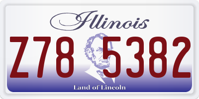 IL license plate Z785382