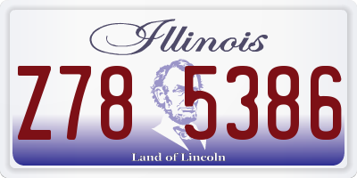 IL license plate Z785386