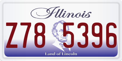 IL license plate Z785396