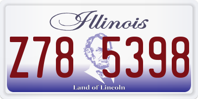 IL license plate Z785398
