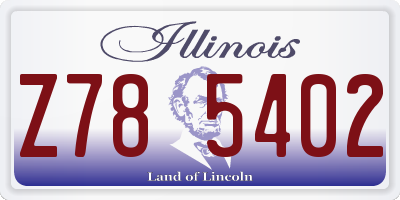 IL license plate Z785402