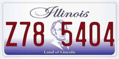 IL license plate Z785404