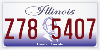 IL license plate Z785407