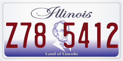 IL license plate Z785412