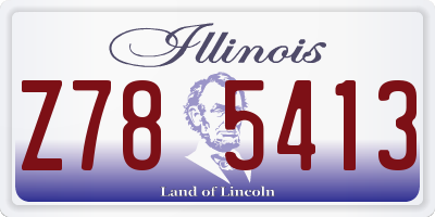 IL license plate Z785413