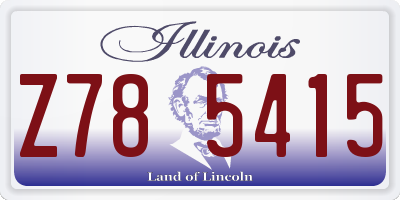 IL license plate Z785415