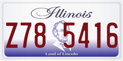 IL license plate Z785416