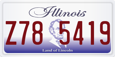 IL license plate Z785419
