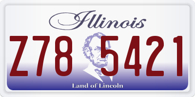 IL license plate Z785421