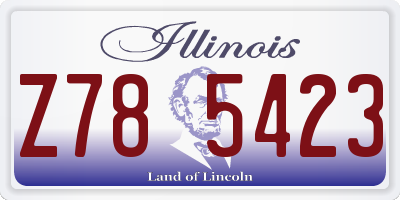 IL license plate Z785423