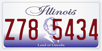 IL license plate Z785434