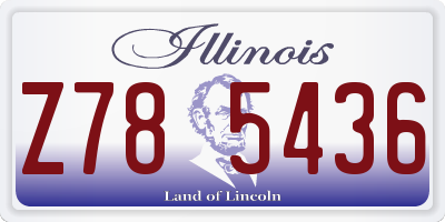 IL license plate Z785436