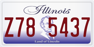 IL license plate Z785437