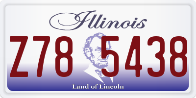 IL license plate Z785438