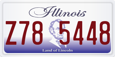 IL license plate Z785448
