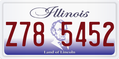 IL license plate Z785452