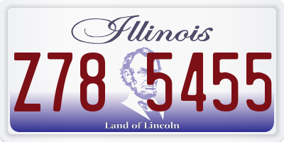 IL license plate Z785455
