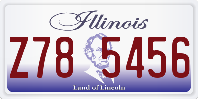 IL license plate Z785456