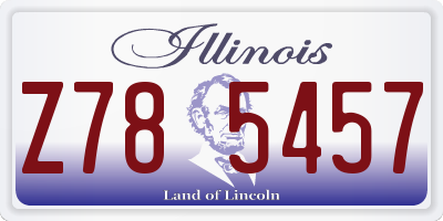 IL license plate Z785457