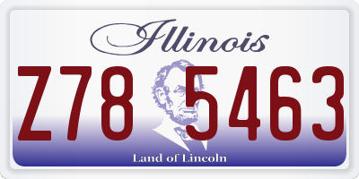 IL license plate Z785463