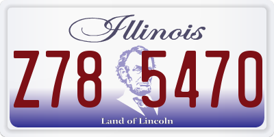 IL license plate Z785470