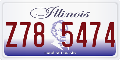 IL license plate Z785474