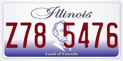 IL license plate Z785476