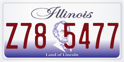IL license plate Z785477