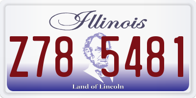 IL license plate Z785481