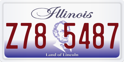IL license plate Z785487