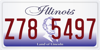 IL license plate Z785497