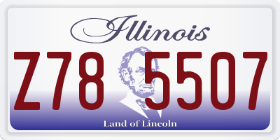 IL license plate Z785507