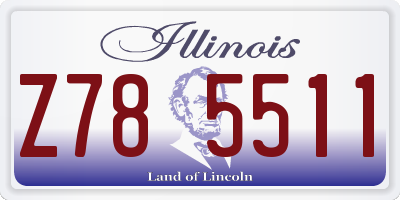 IL license plate Z785511