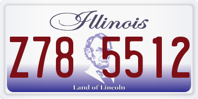 IL license plate Z785512