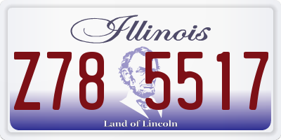 IL license plate Z785517