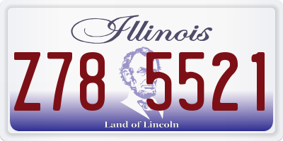 IL license plate Z785521