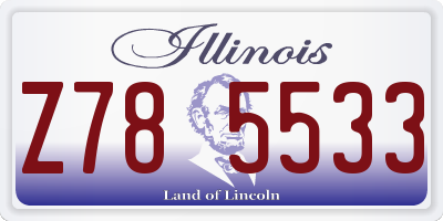 IL license plate Z785533