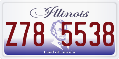 IL license plate Z785538