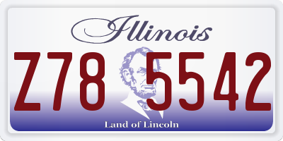 IL license plate Z785542
