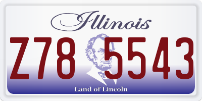 IL license plate Z785543