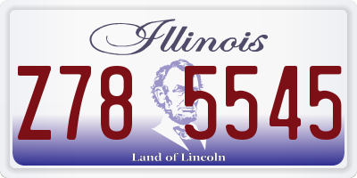 IL license plate Z785545