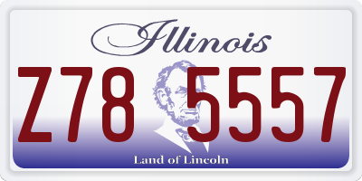 IL license plate Z785557