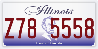 IL license plate Z785558