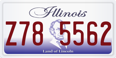 IL license plate Z785562