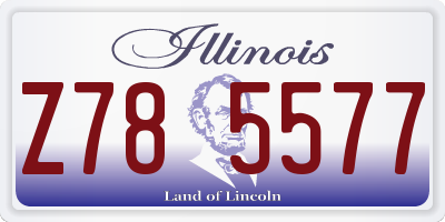 IL license plate Z785577