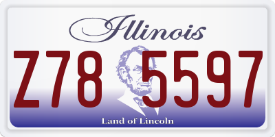 IL license plate Z785597