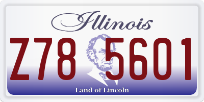 IL license plate Z785601
