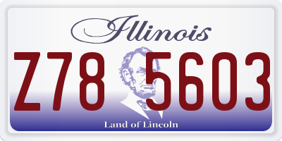 IL license plate Z785603