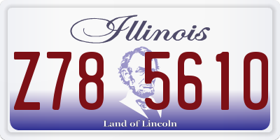 IL license plate Z785610