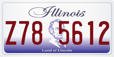 IL license plate Z785612
